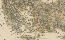 Karte von Mittelmeer, Schwarzem Meer und Osmanischem Reich, 1853