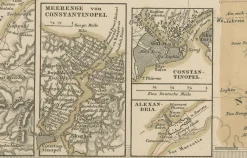 Karte von Mittelmeer, Schwarzem Meer und Osmanischem Reich, 1853