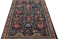 Kaukasischer Kuba Style Teppich in Blau mit Blumenmuster von Rug&Kilim