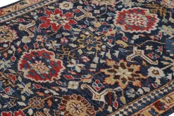 Kaukasischer Kuba Style Teppich in Blau mit Blumenmuster von Rug&Kilim
