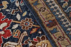 Kaukasischer Kuba Style Teppich in Blau mit Blumenmuster von Rug&Kilim