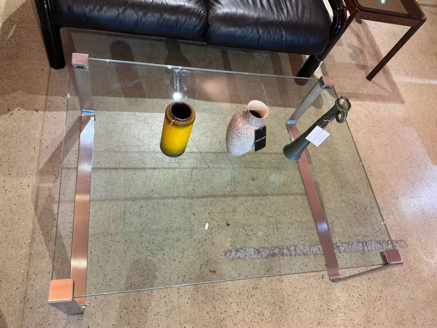 K831 Couchtisch aus Glas von Ronald Schmitt