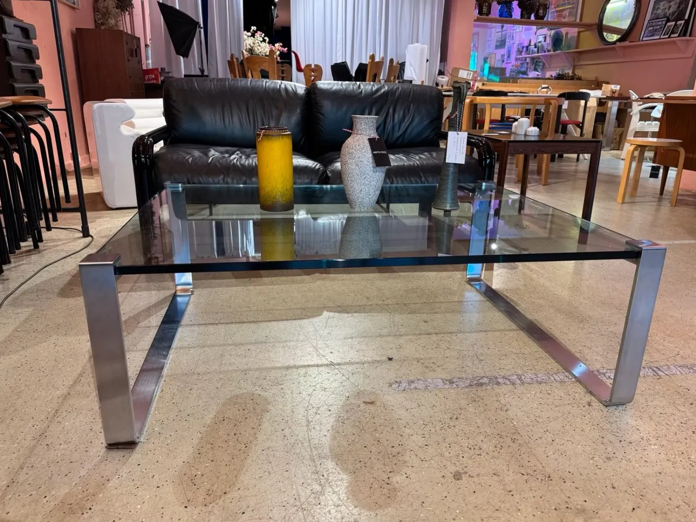 K831 Couchtisch aus Glas von Ronald Schmitt