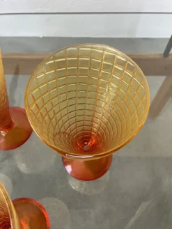 Kegelförmige Vintage Eisbecher, 1980er, 4er Set