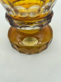 Kelche aus handgeschliffenem Bernsteinglas von Moosbauer Nördlingen, 1950er, 2er Set