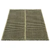 Kelim mit strukturierten cremeweißen und schwarzen Streifen von Rug&Kilim