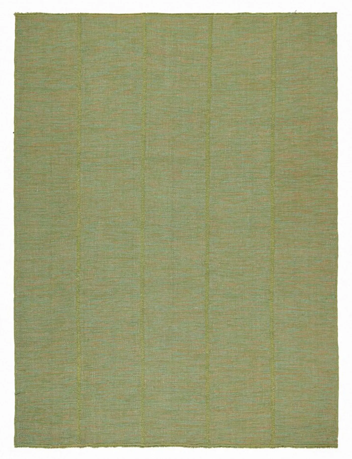 Kelim Teppich in Grün mit Petrol und Rosa Akzenten von Rug&Kilim