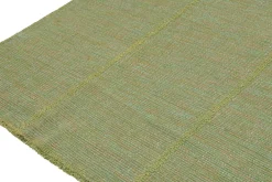 Kelim Teppich in Grün mit Petrol und Rosa Akzenten von Rug&Kilim