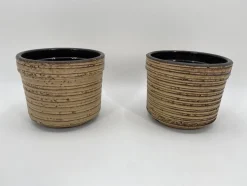 Keramik Blumentöpfe im Stil von Sgrafo, Deutschland, 1960er, 4er Set