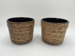 Keramik Blumentöpfe im Stil von Sgrafo, Deutschland, 1960er, 4er Set