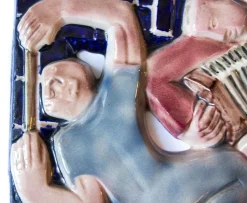 Keramik Flachrelief von Rene Boschman für Coceram