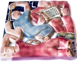 Keramik Flachrelief von Rene Boschman für Coceram