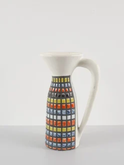 Keramik Orangenlimonade Service mit Krug und Mazagrans von Roger Capron, 1950er, 7er Set