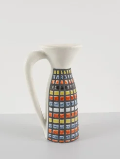 Keramik Orangenlimonade Service mit Krug und Mazagrans von Roger Capron, 1950er, 7er Set