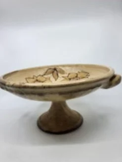 Keramikschale mit Blumendekor von Vallauris, Frankreich, 1960