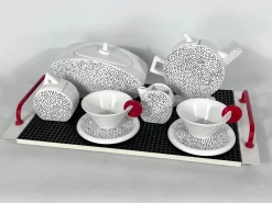 Keramik Teeservice von MAS, Italien, 1980er, 10er Set