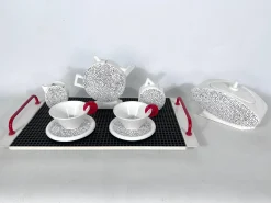 Keramik Teeservice von MAS, Italien, 1980er, 10er Set