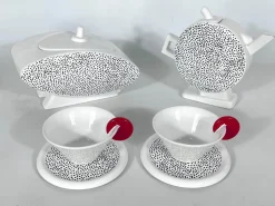 Keramik Teeservice von MAS, Italien, 1980er, 10er Set