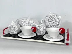 Keramik Teeservice von MAS, Italien, 1980er, 10er Set