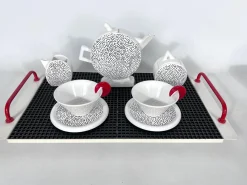 Keramik Teeservice von MAS, Italien, 1980er, 10er Set