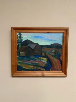 Kersti Flyck, Berglandschaft, 1960er, Öl auf Holz, gerahmt