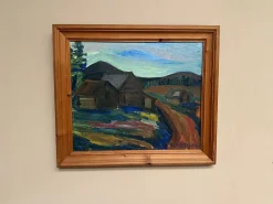 Kersti Flyck, Berglandschaft, 1960er, Öl auf Holz, gerahmt
