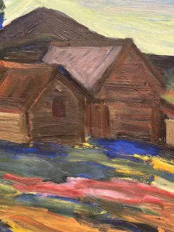 Kersti Flyck, Berglandschaft, 1960er, Öl auf Holz, gerahmt