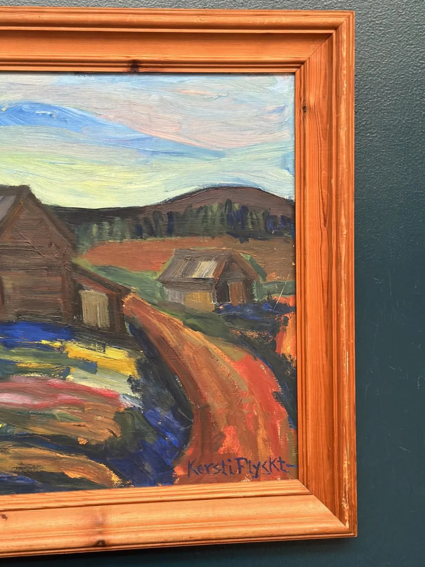 Kersti Flyck, Berglandschaft, 1960er, Öl auf Holz, gerahmt