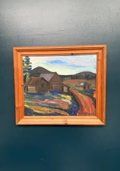 Kersti Flyck, Berglandschaft, 1960er, Öl auf Holz, gerahmt