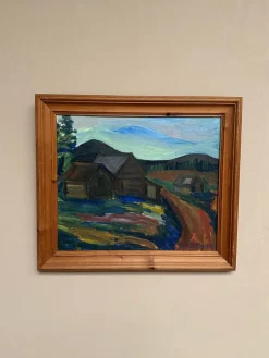 Kersti Flyck, Berglandschaft, 1960er, Öl auf Holz, gerahmt