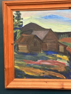 Kersti Flyck, Berglandschaft, 1960er, Öl auf Holz, gerahmt