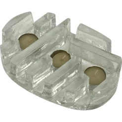 Kerzenhalter aus dickem Kunstglas, Italien, 1970