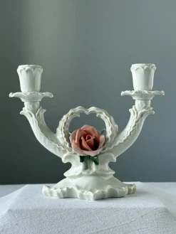 Kerzenhalter aus Porzellan von Karl Ens, 1920er