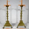 Kerzenständer aus vergoldeter Bronze, 19. Jh., 2er Set