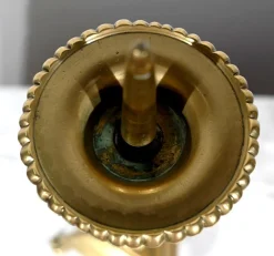 Kerzenständer aus vergoldeter Bronze, 19. Jh., 2er Set