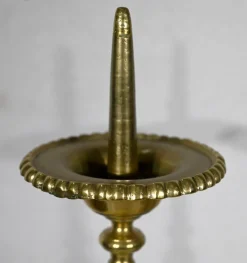 Kerzenständer aus vergoldeter Bronze, 19. Jh., 2er Set