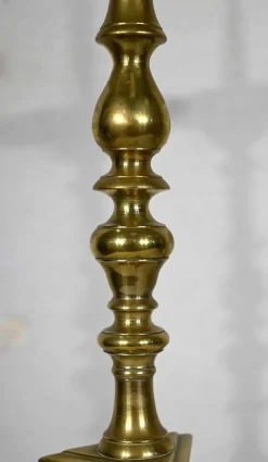 Kerzenständer aus vergoldeter Bronze, 19. Jh., 2er Set