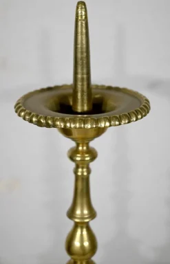 Kerzenständer aus vergoldeter Bronze, 19. Jh., 2er Set