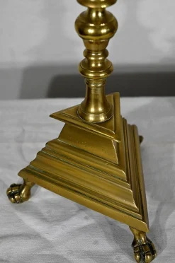 Kerzenständer aus vergoldeter Bronze, 19. Jh., 2er Set