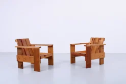 Kiefernholz Kinderstühle im Stil von Gerrit Rietveld, 1980er, 2er Set