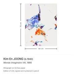 Kim en Joong, Imaginary World VIII, 1990, Lithographie