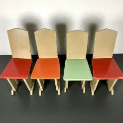 Kinderstühle im Stil von Koo, Niederlande, 1930er, 4er Set