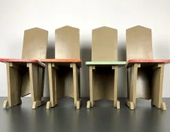 Kinderstühle im Stil von Koo, Niederlande, 1930er, 4er Set