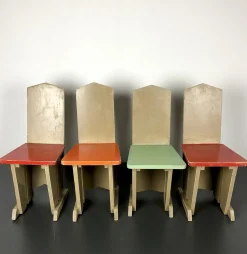 Kinderstühle im Stil von Koo, Niederlande, 1930er, 4er Set