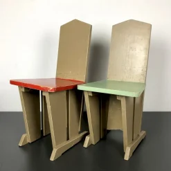 Kinderstühle im Stil von Koo, Niederlande, 1930er, 4er Set