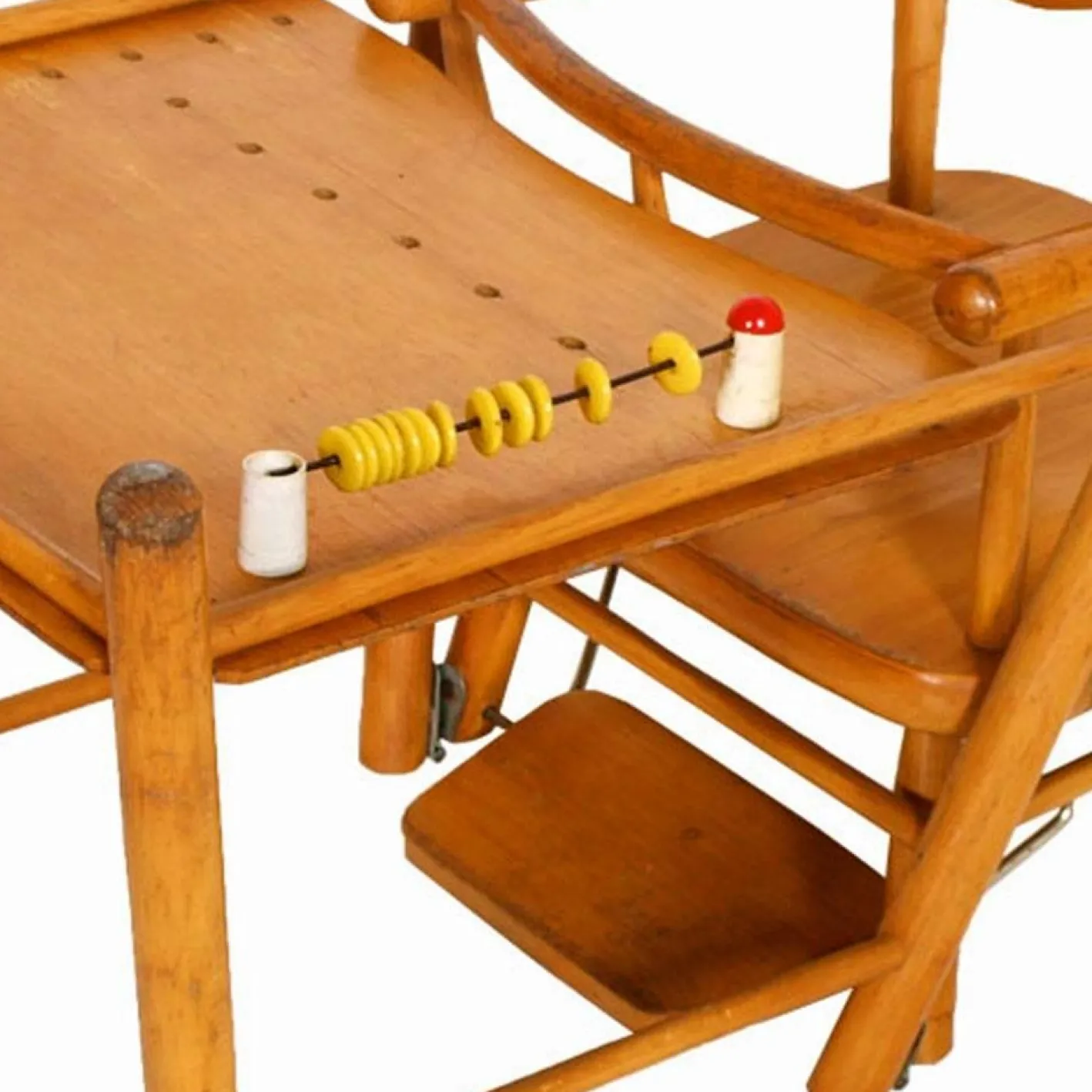 Kinderstuhl mit Tisch aus Buche, 1960er