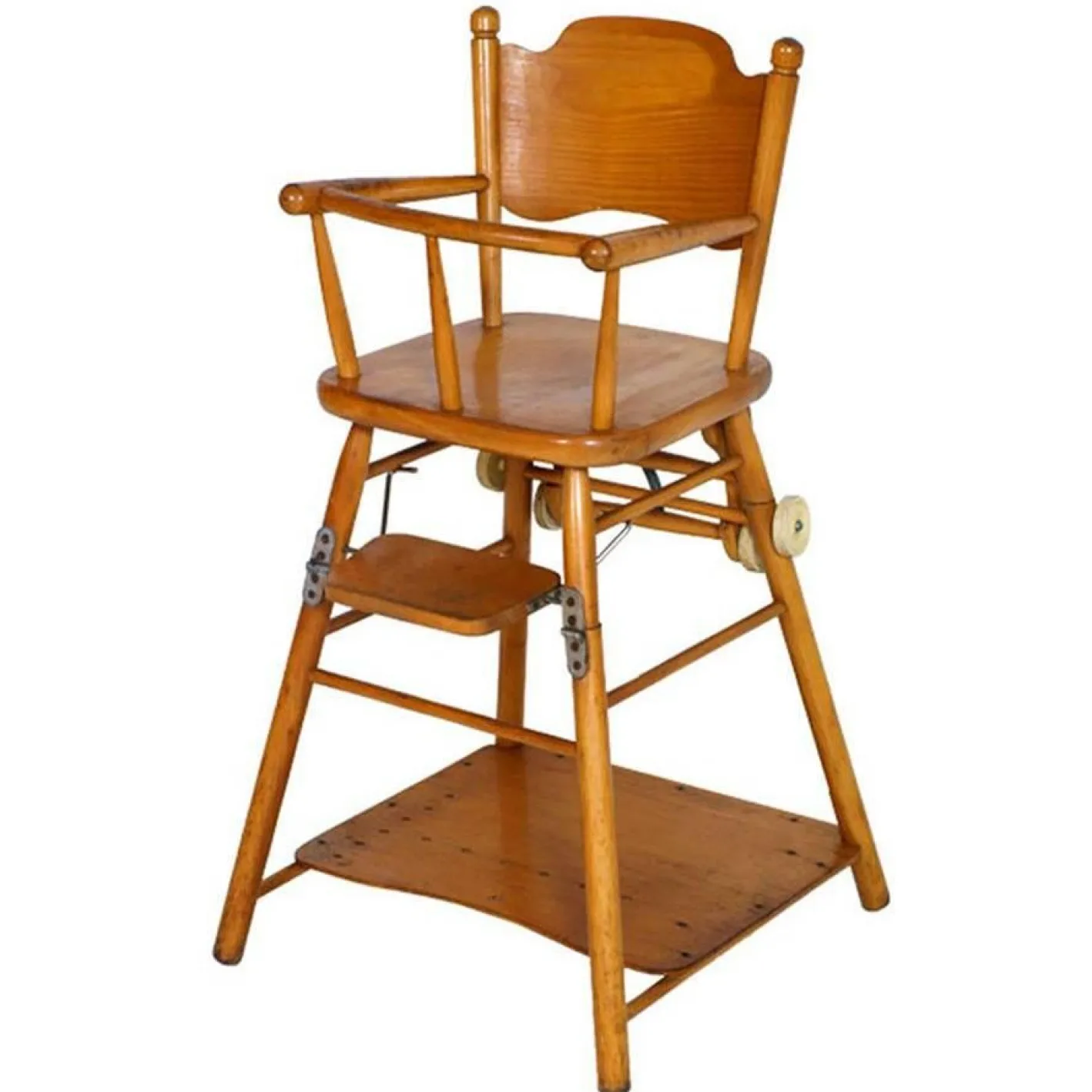 Kinderstuhl mit Tisch aus Buche, 1960er