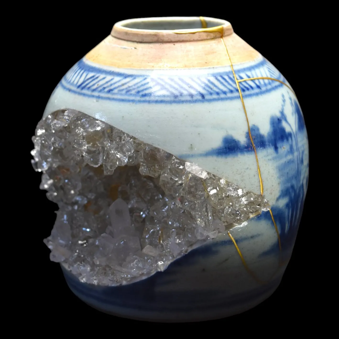 Kintsugi Geode Vase von Myriam Greff