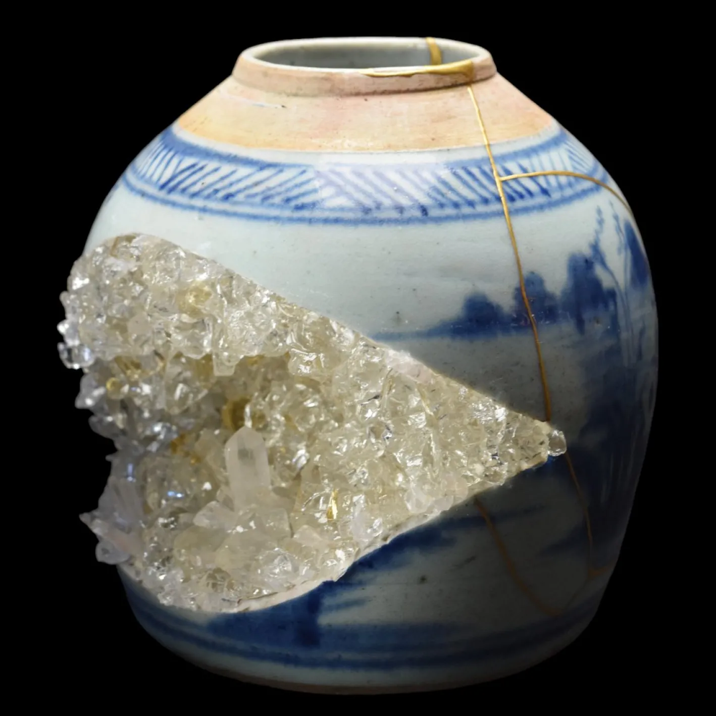 Kintsugi Geode Vase von Myriam Greff