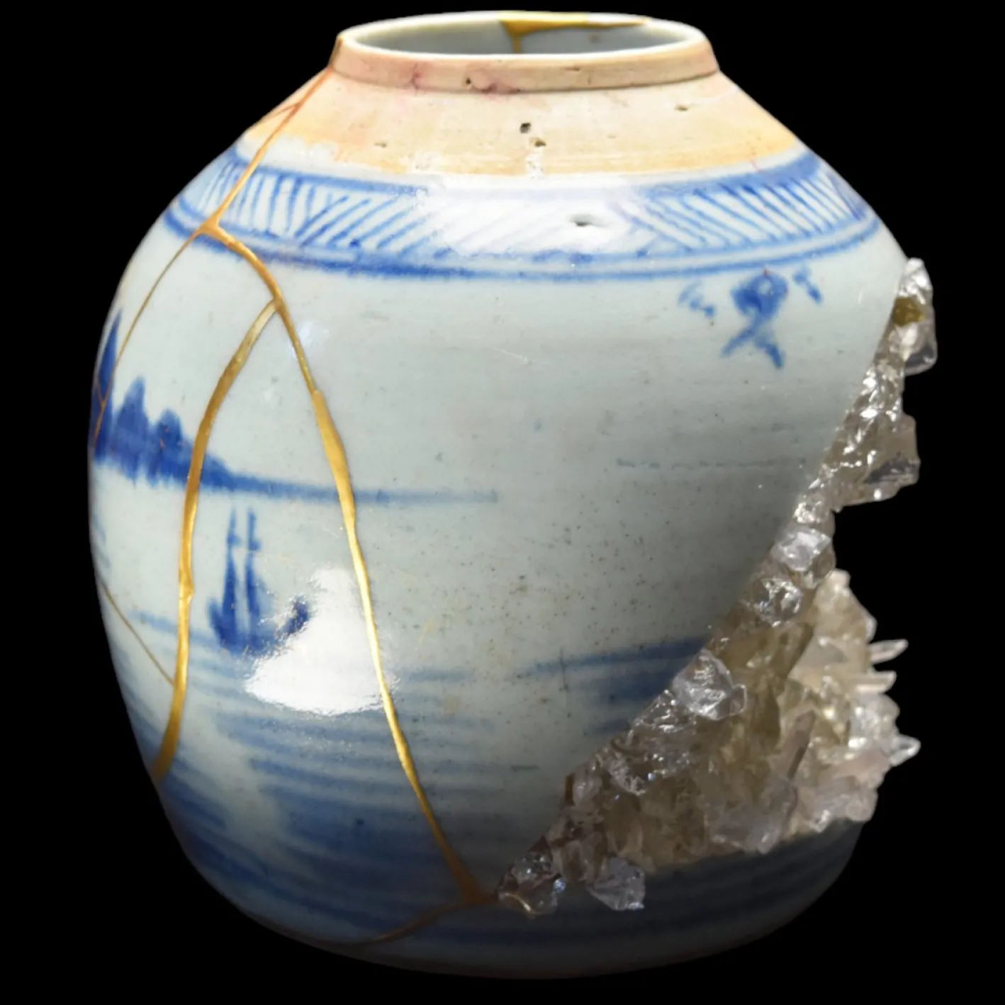 Kintsugi Geode Vase von Myriam Greff